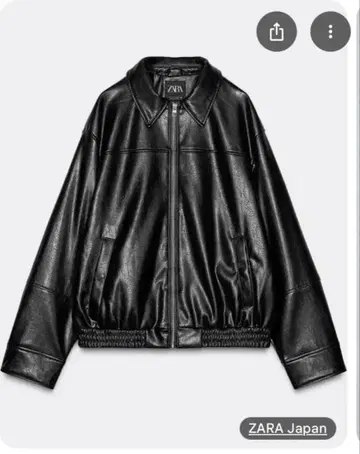 ZARA 블랙 페이크 가죽 자켓