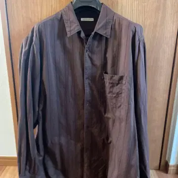 UNITED ARROWS 브라운 스트라이프 셔츠 XL