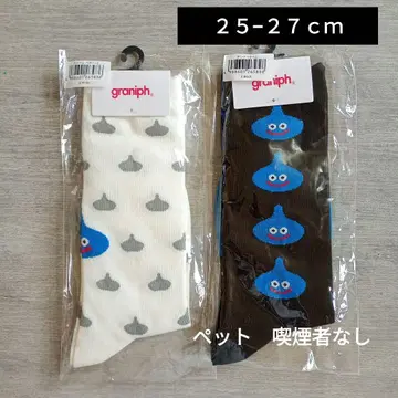 [ 미개봉 새상품 ] 드래곤 퀘스트 슬라임 킹 슬라임 삭스 25-27cm