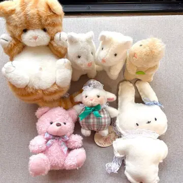 쇼와 레트로 봉제 인형 묶음 판매 7세트