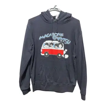 마카로니는 버스를 타고 후드티 네이비 M