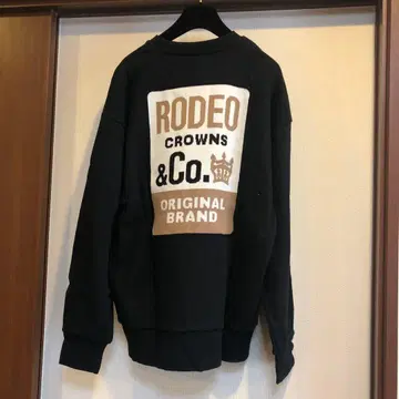 RODEO CROWNS 블랙 맨투맨 M