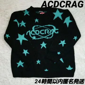 새상품 ACDCRAG FUTURETRIP 스타 니트 루즈핏 블랙