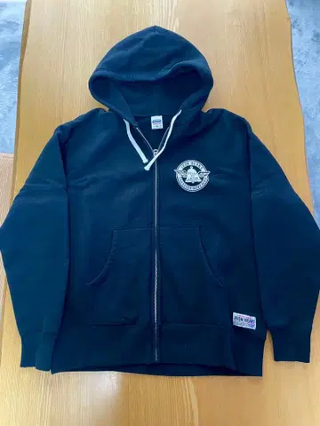 IRON HEART 아이언 하트 헤비 웨이트 지퍼 후드티 블랙