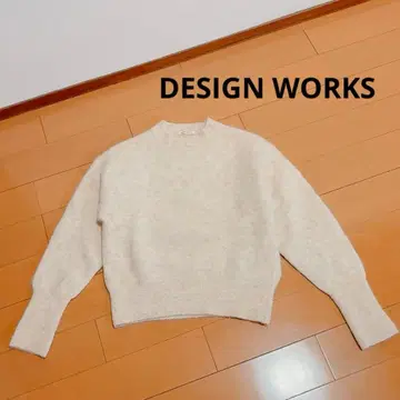 DESIGN WORKS 크루넥 스웨터 니트 아바하우스 울