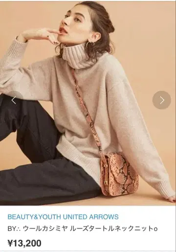 BEAUTY&YOUTH 울 캐시미어 루즈 터틀넥 니트