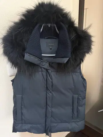 띠어리 네이비 퍼 다운 자켓