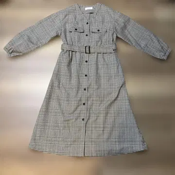 B.CSTOCK SIMPLICITE 원피스 코트 글렌체크