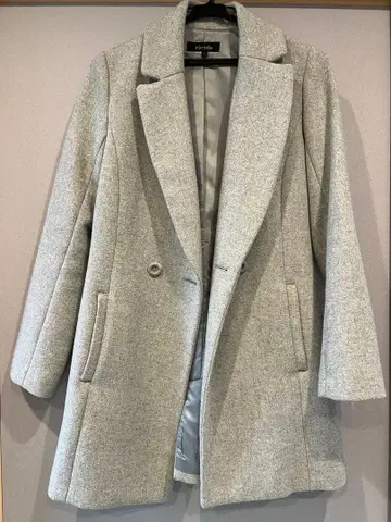 rienda 그레이 더블 브레스트 코트 S 사이즈