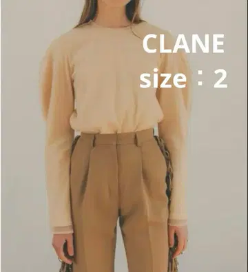 CLANE 메쉬 레이어드 컴팩트 상의 베이지 size2
