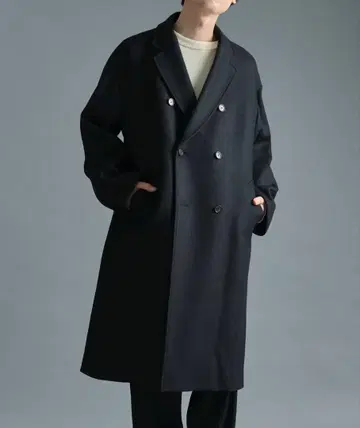 STUDIOUS 체스터 코트 블랙