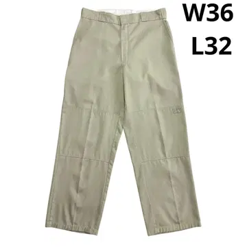캐나다제 Dickies 더블니 워크 팬츠 W36L32 베이지