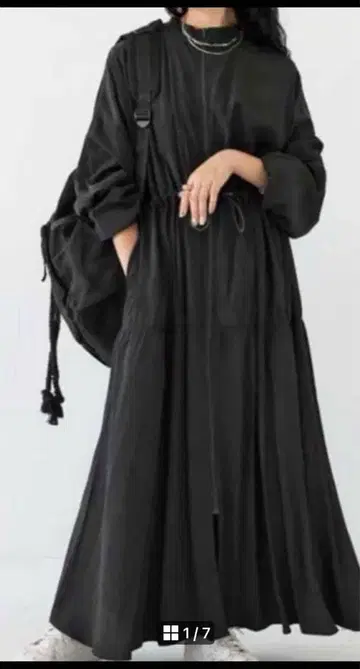 antiqua(안티카) 지퍼 원피스 블랙 프리 사이즈