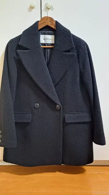 S 사이즈 블랙 울 피코트 통학용