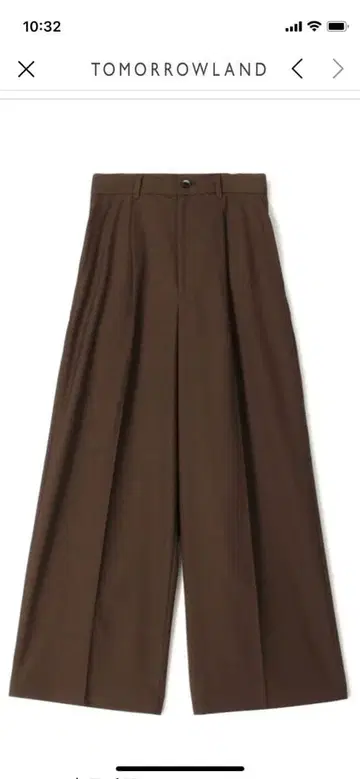 TOMORROWLAND/MACPHEE 턱 와이드 팬츠