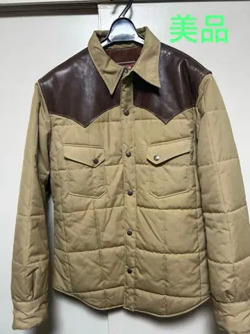 SUGARCANE 가죽 요크 웨스턴 다운 자켓 L 사이즈