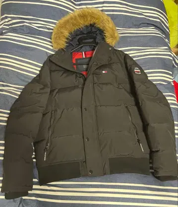 타미힐피거 다운 자켓 블랙 퍼 포함