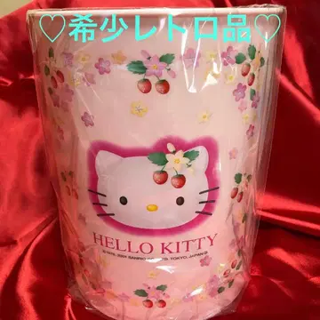 [ 레어 레트로 상품 ] 헬로키티 플라스틱 바켓 2001년제