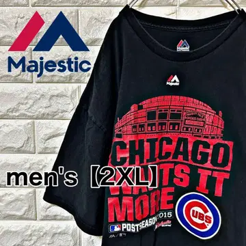 [ Majestic ] 반팔 T셔츠 [ 남성용 2XL ] 블랙 B58