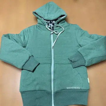 BANANA SEVEN 후드 부착 리버서블 그린 자켓