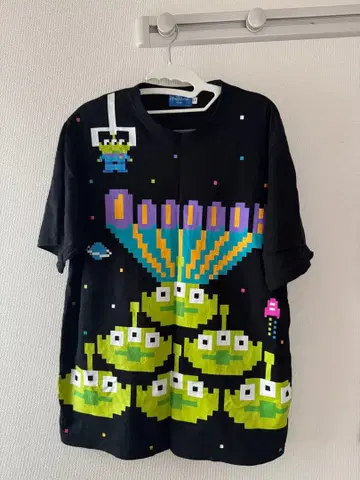 도쿄 디즈니 리조트 리틀 그린맨 반팔 티셔츠 남성용 LL 사이즈 블랙