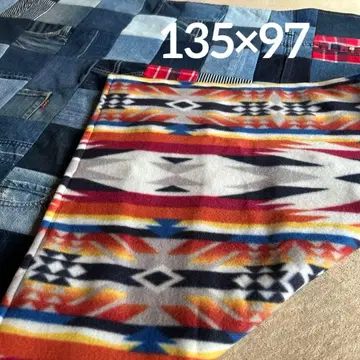 데님 리메이크 빅 사이즈 담요 멀티 커버 러그 1점