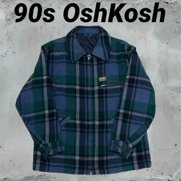 90s OshKosh 체크 무늬 울 레이온 스윙탑 M 사이즈