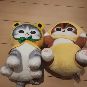 모프 샌드 레몬 개구리 BIG 봉제 인형 2체 세트