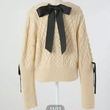 pium 백리본 사랑스러운 니트