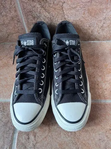 CONVERSE ALL STAR 블랙 통굽 스니커즈