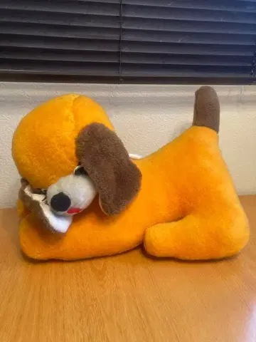 쇼와 레트로 빈티지 빈티지 개 오렌지 봉제 인형 강아지 옛날 강아지