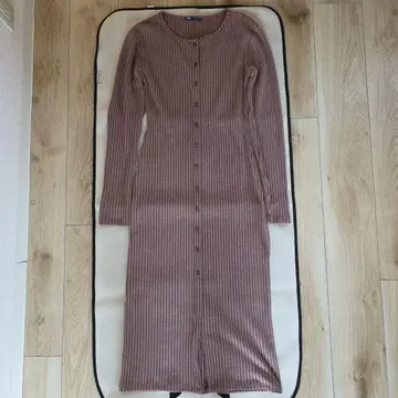 ZARA 리브 맥시 드레스 브라운