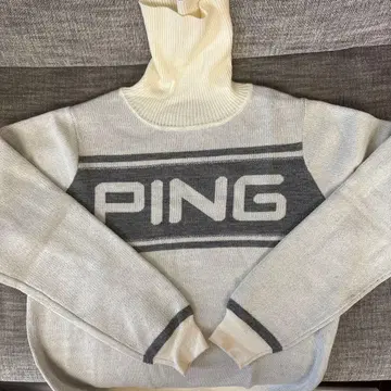 PING 니트 스웨터 S 사이즈 화이트 그레이