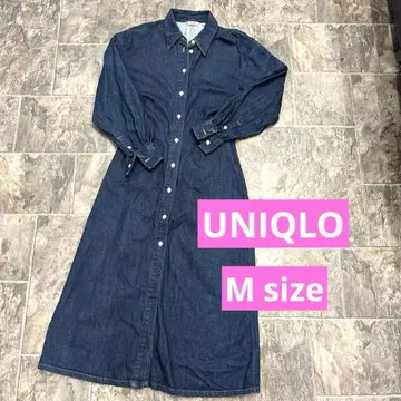 유니클로 U 데님 롱 원피스