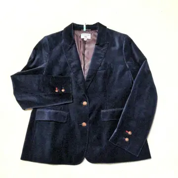 [ 유니클로 x INES ] 벨벳 자켓 네이비 빅 사이즈 XXL