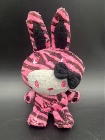 헬로키티 제브라 토끼 마스코트 키링 레어 헤이세이 당시