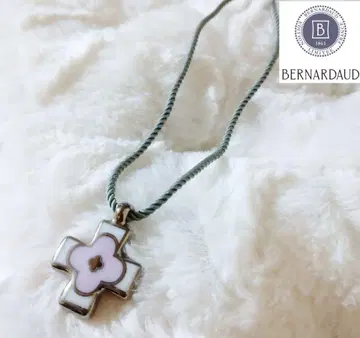 BERNARDAUD  플라워 자기 에나멜 크로스 목걸이