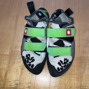 클라이밍 신발 그린과 블랙 벨크로 26