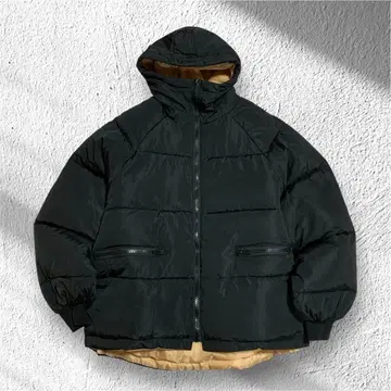 [ MENGYUDA ] 패딩 자켓 풀 집업 후드 하이넥 XL