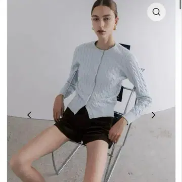 the toe Baker Cardigan 케이블 니트 블루