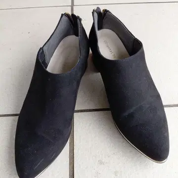 오리엔탈 트래픽 블랙 스웨이드 숏부츠