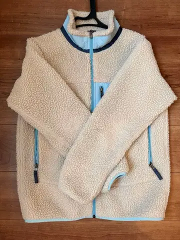 patagonia 플리스 크림 x 라이트 블루 (여성용 or 빅 키즈)