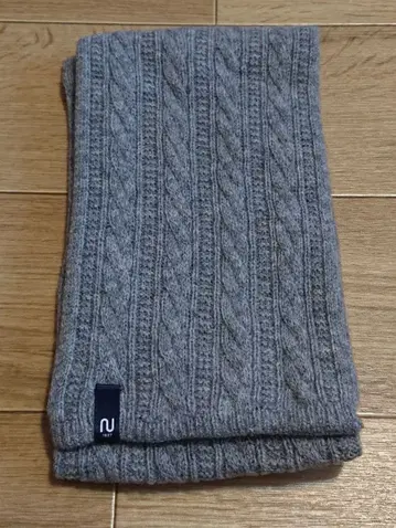 노구치니트 방모 울 머플러 그레이