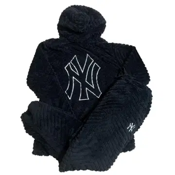 양키스 보아 플리스 후드티 팬츠 상하의 셋업 룸웨어 파자마