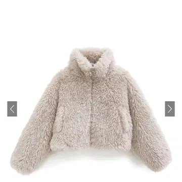 GRL 시프 퍼 숏 기장 블루종[on270] 오프 베이지