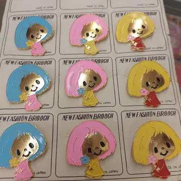 컬러풀 캐릭터 핀 배지 세트