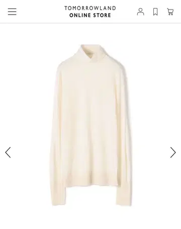 투모로우랜드비 캐시미어 터틀넥 풀오버 니트 화이트