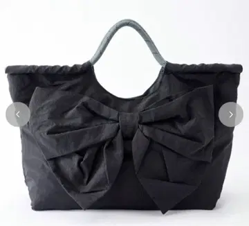 시마무라 mumu 콜라보 빅 리본 토트백 블랙