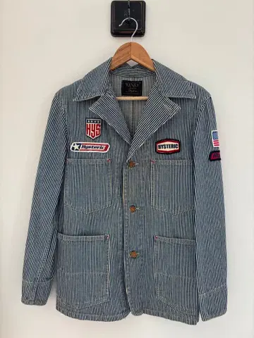 [ 새상품급 ] HYSTERIC GLAMOUR 데님 자켓 히코리