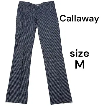 Callaway 스트라이프 골프 팬츠 블루 화이트 네이비